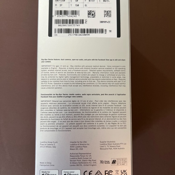 Ray-Ban Stories Smart Glasses NEW Never Used - Picture 5 of 8